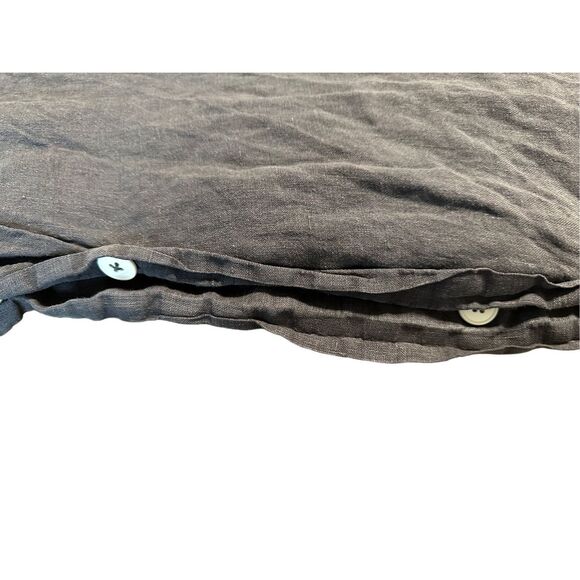 Parachute Linen Duvet Cover King/Cal King Dark Grey - Picture 5 of 7